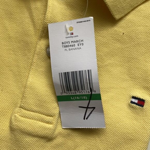 🔥TOMMY HILFIGER T-SHIRT POLO kids boys SZ L (16-18) New - Picture 4 of 8
